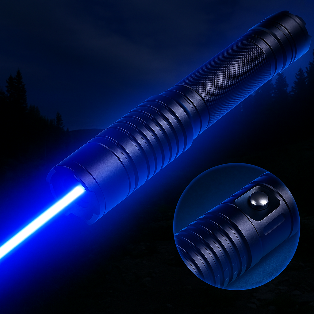 Laser-Taschenlampe Blauer Strahl Taktische Outdoor-Taschenlampe