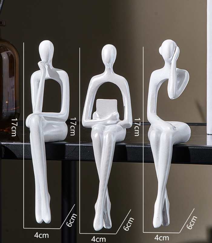 Garduru 3-teiliges Bücherregal-Dekor aus Resin - 17 cm