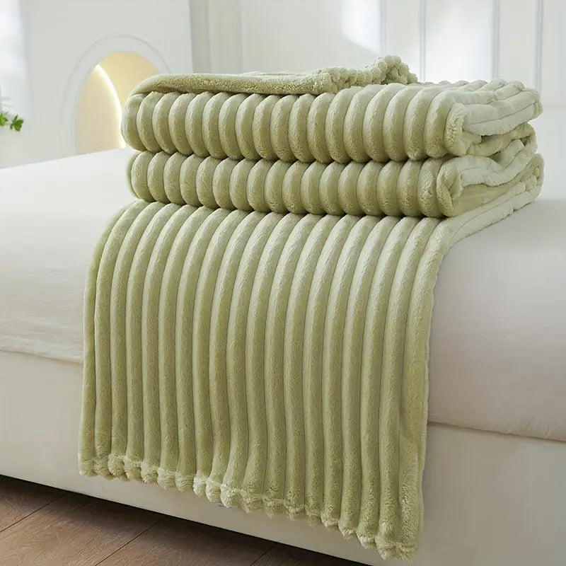Garduru - Weiche Gerippte Kuscheldecke aus Flanell für stilvolles Wohnambiente
