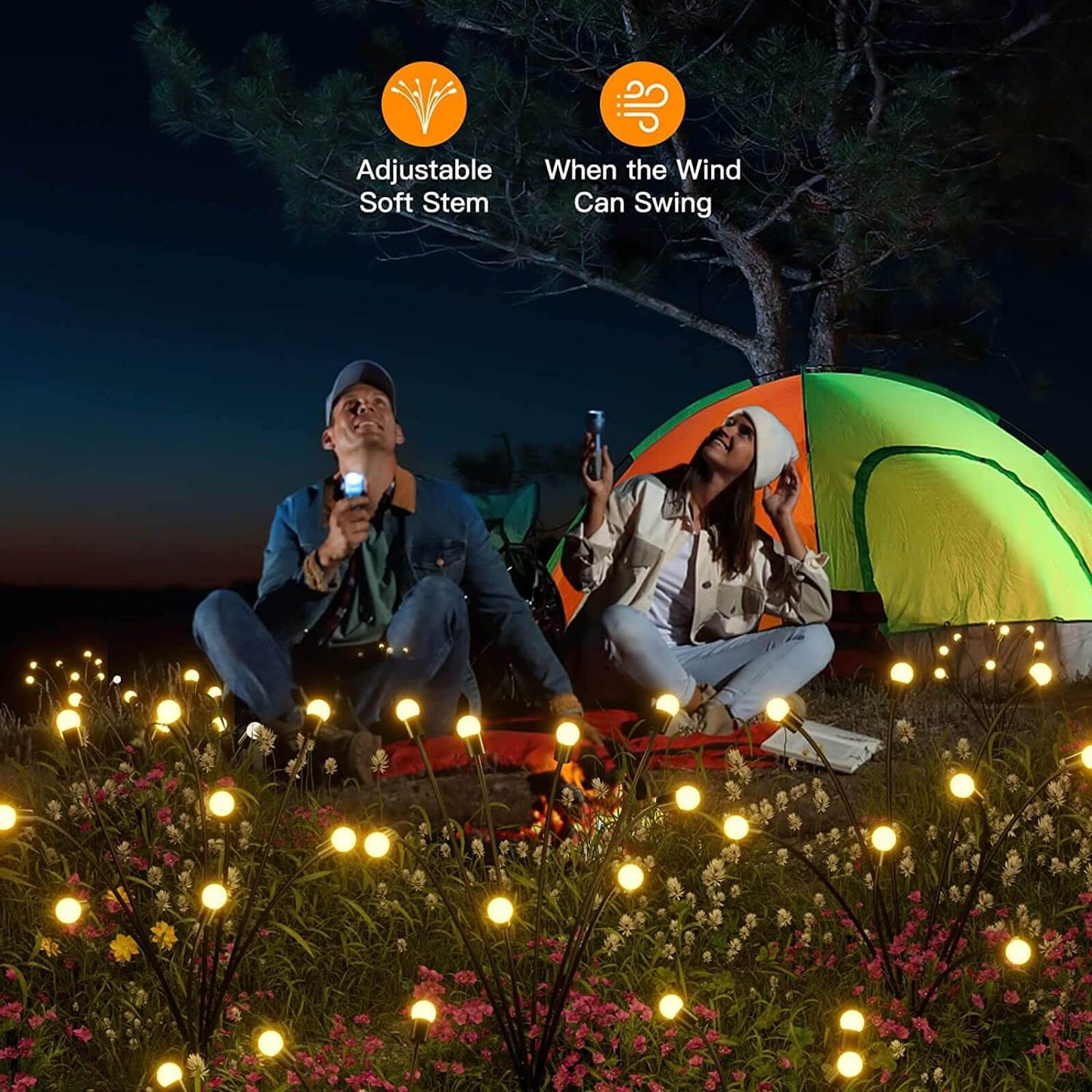 Garduru Firefly Solar LED Außenleuchte | Wasserdichte Rasenbeleuchtung | Dekorative Solar Lampe