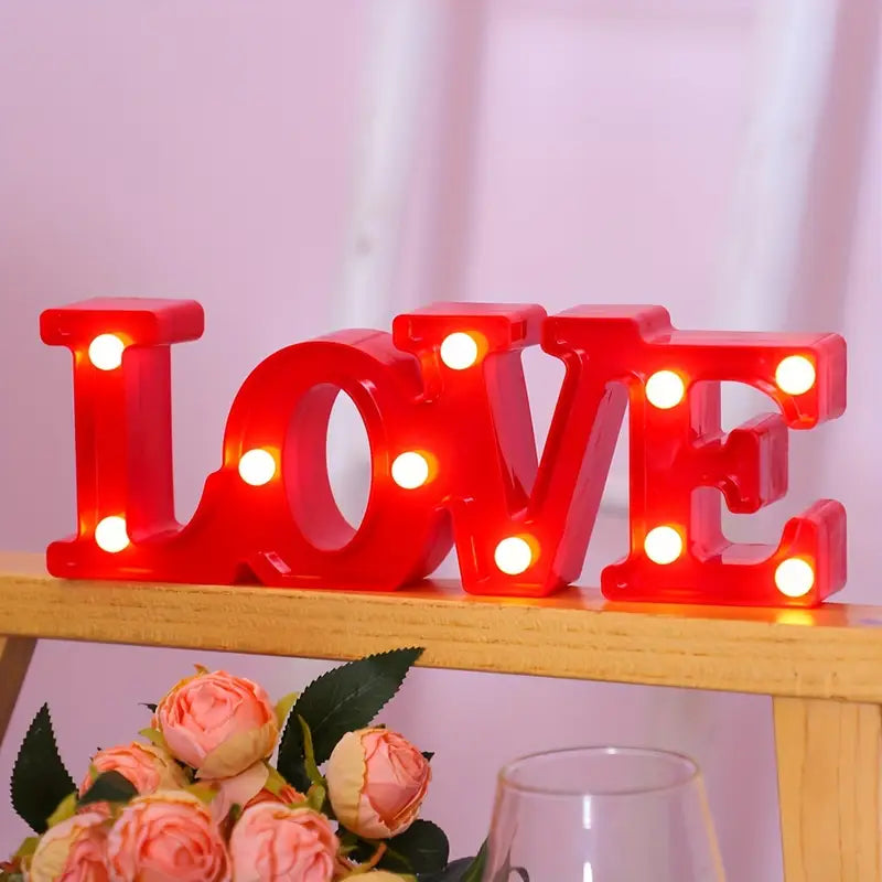 LED Buchstaben, Zahlen und Symbole – Leuchtdeko mit warmweißem Licht für Feste und Wohnräume