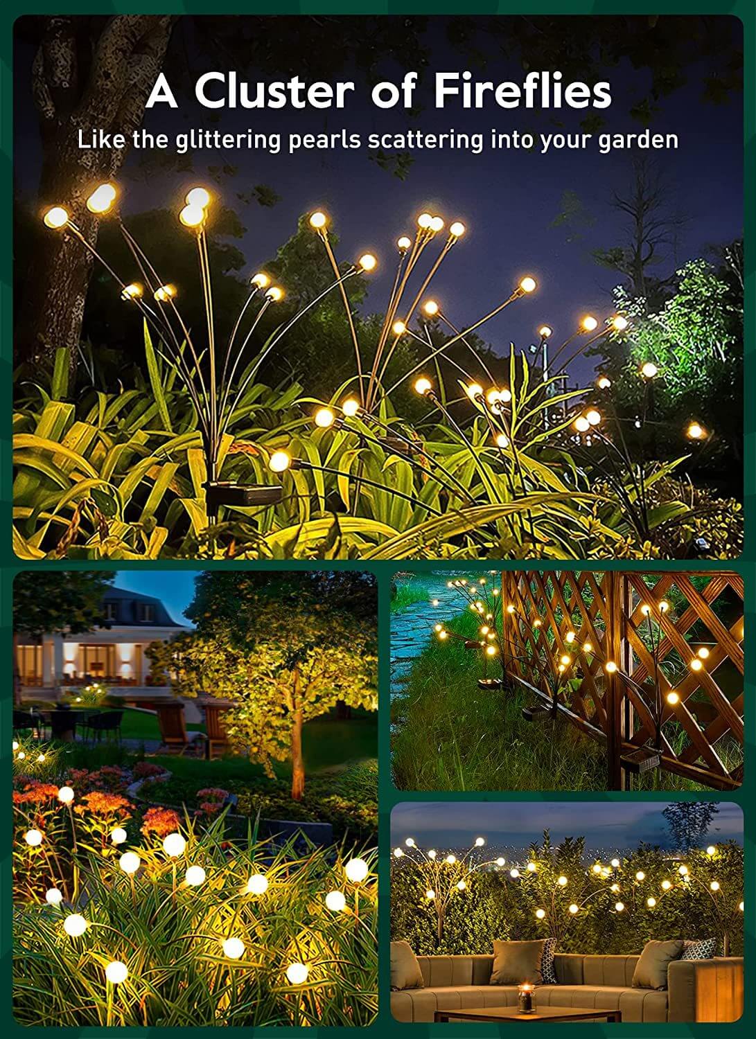 Garduru Firefly Solar LED Außenleuchte | Wasserdichte Rasenbeleuchtung | Dekorative Solar Lampe