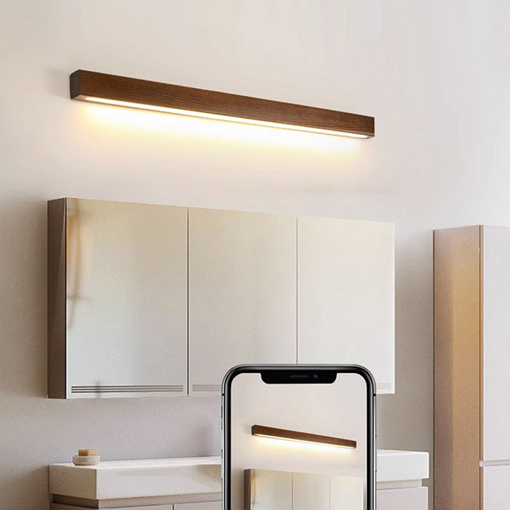 Moderne Holz-LED-Wandleuchte