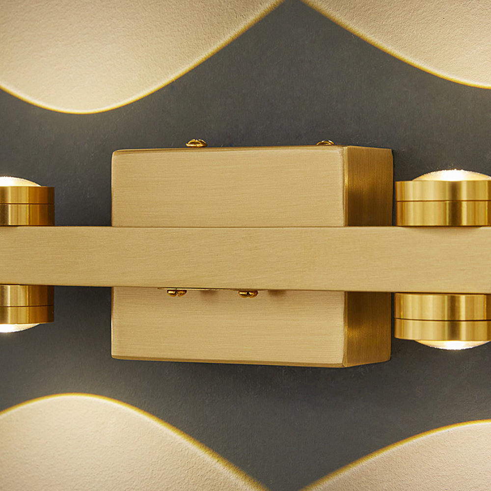 Freja - Moderne LED-Wandleuchte, Schwarz/Gold, Badezimmer, Metall