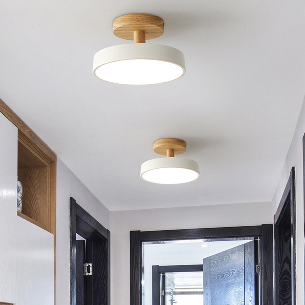 Moderne Holz LED Deckenleuchte
