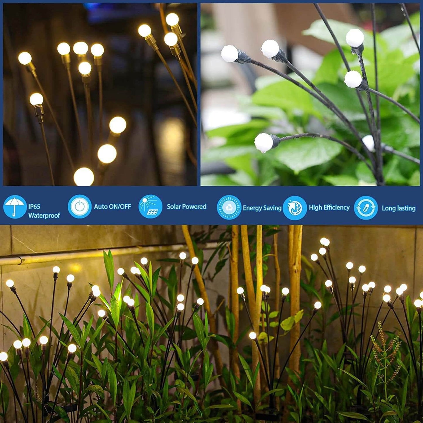 Garduru Firefly Solar LED Außenleuchte | Wasserdichte Rasenbeleuchtung | Dekorative Solar Lampe