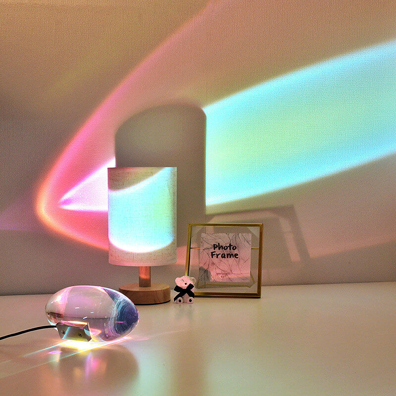 Garduru LED Tischlampe | Kreativer Kristallprojektor | Angel Eye Design | Farbwechsel + Fernbedienung