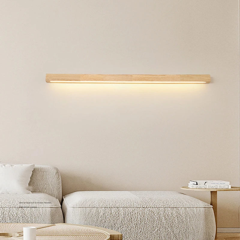 Moderne Holz-LED-Wandleuchte