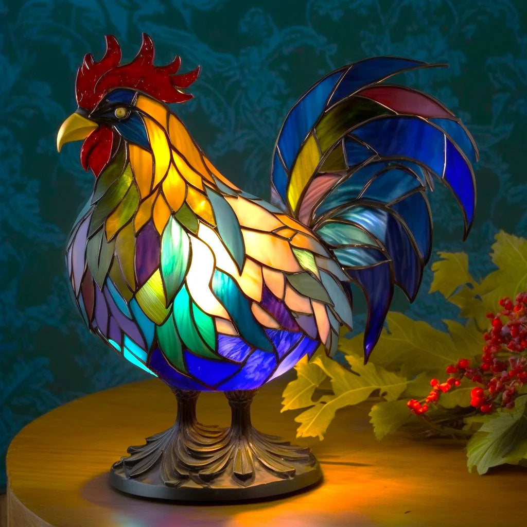 Tiffany Art Deco Glasdeko – Bunte Tiermotive – Handgefertigte Fensterdekoration