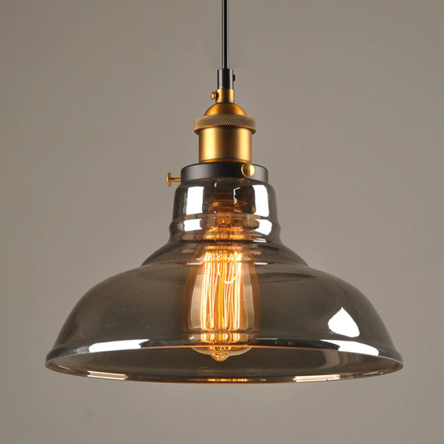 Vintage Glas Pendelleuchte mit Retro-Design