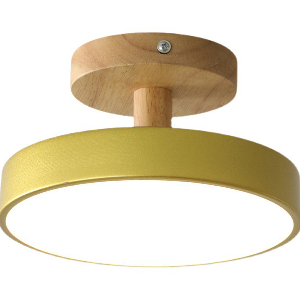 Moderne Holz LED Deckenleuchte