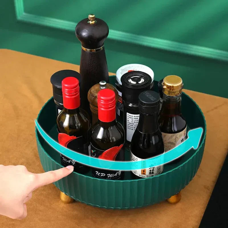 360° ROTATION ORGANIZER – Drehbarer Aufbewahrungshelfer für Küche, Bad & Büro mit platzsparendem Design