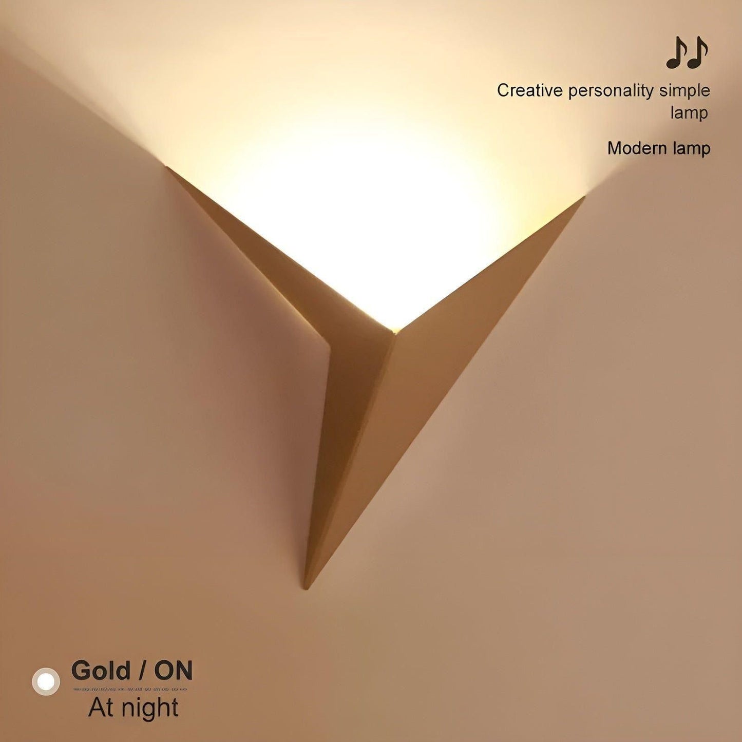 Garduru Light - Minimalistische Origami-Dreiecksform LED-Wandlampen