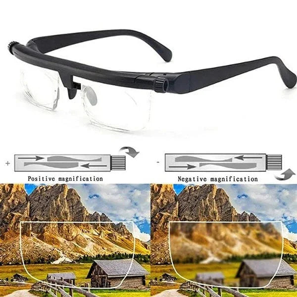 Lesebrille | Einstellbare Fokussierung Sehhilfe Brille