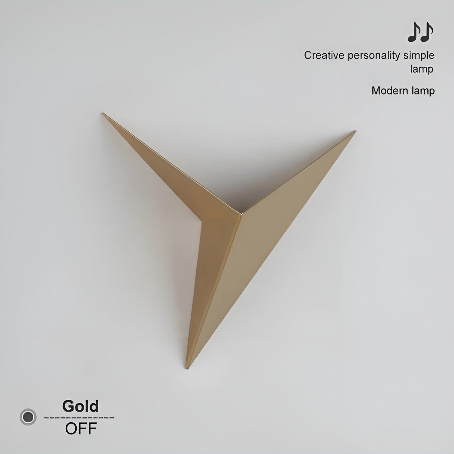Garduru Light - Minimalistische Origami-Dreiecksform LED-Wandlampen