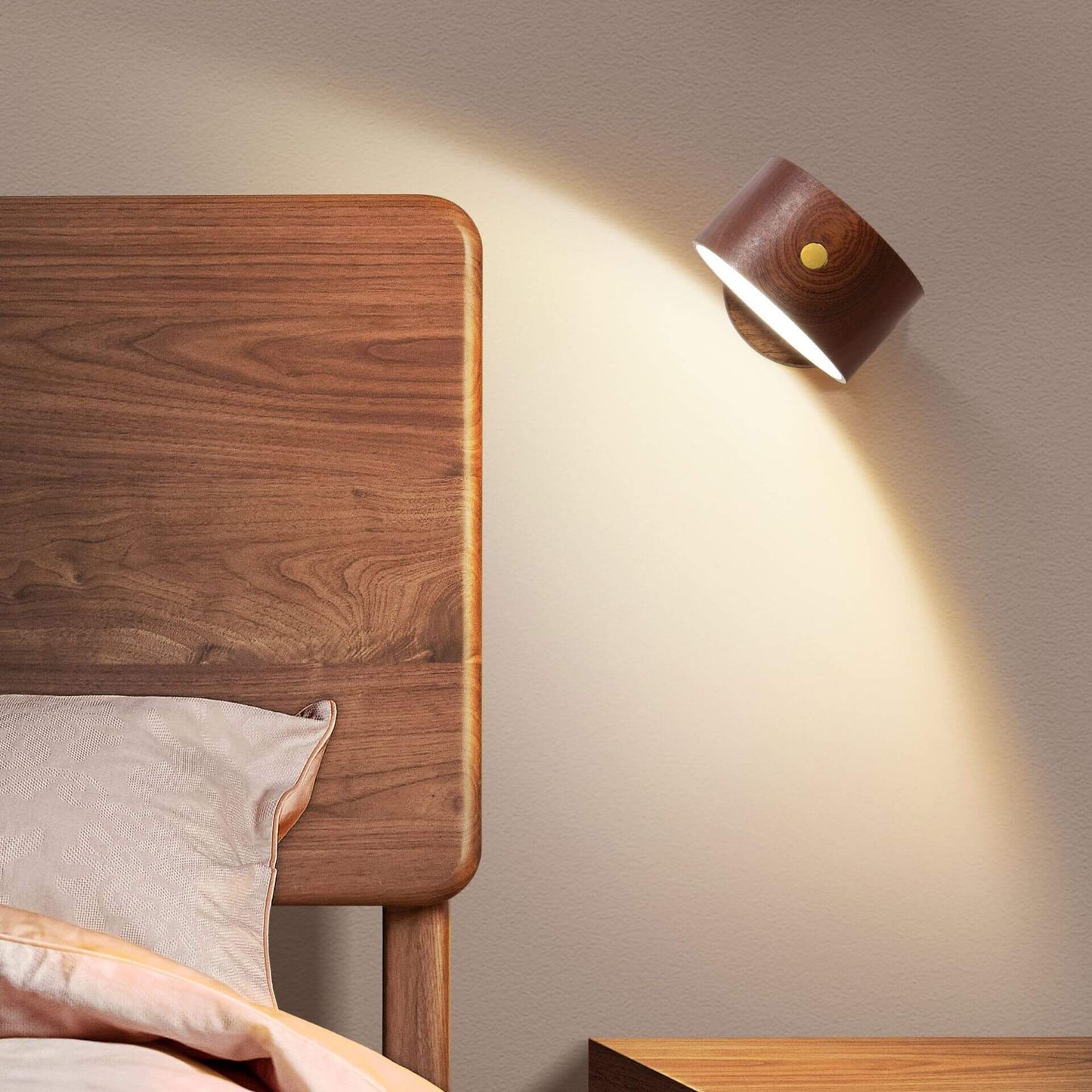Minimalistische Holz USB wiederaufladbare Touch magnetische LED Nacht Wandleuchte Lampe Licht