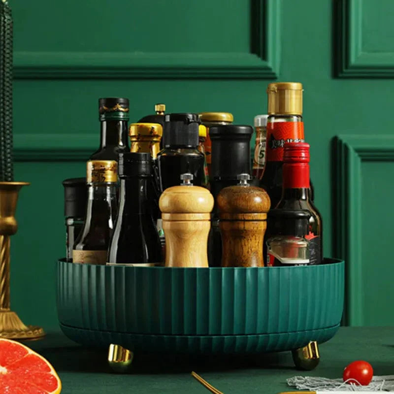 360° ROTATION ORGANIZER – Drehbarer Aufbewahrungshelfer für Küche, Bad & Büro mit platzsparendem Design