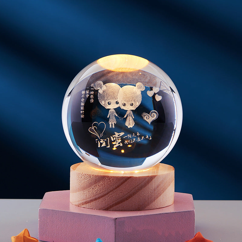 3D Kristall Nachtlicht Lampe für Dekoration - Magischer 3D Effekt