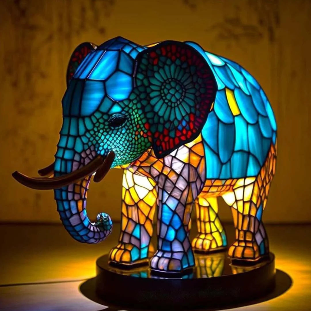 Tiffany Art Deco Glasdeko – Bunte Tiermotive – Handgefertigte Fensterdekoration