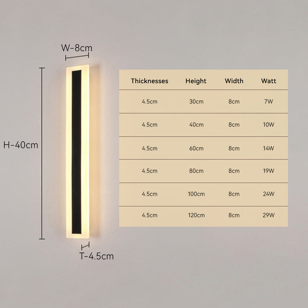Außenwandlampe Minimalistisch LED Wasserdicht Wandleuchte