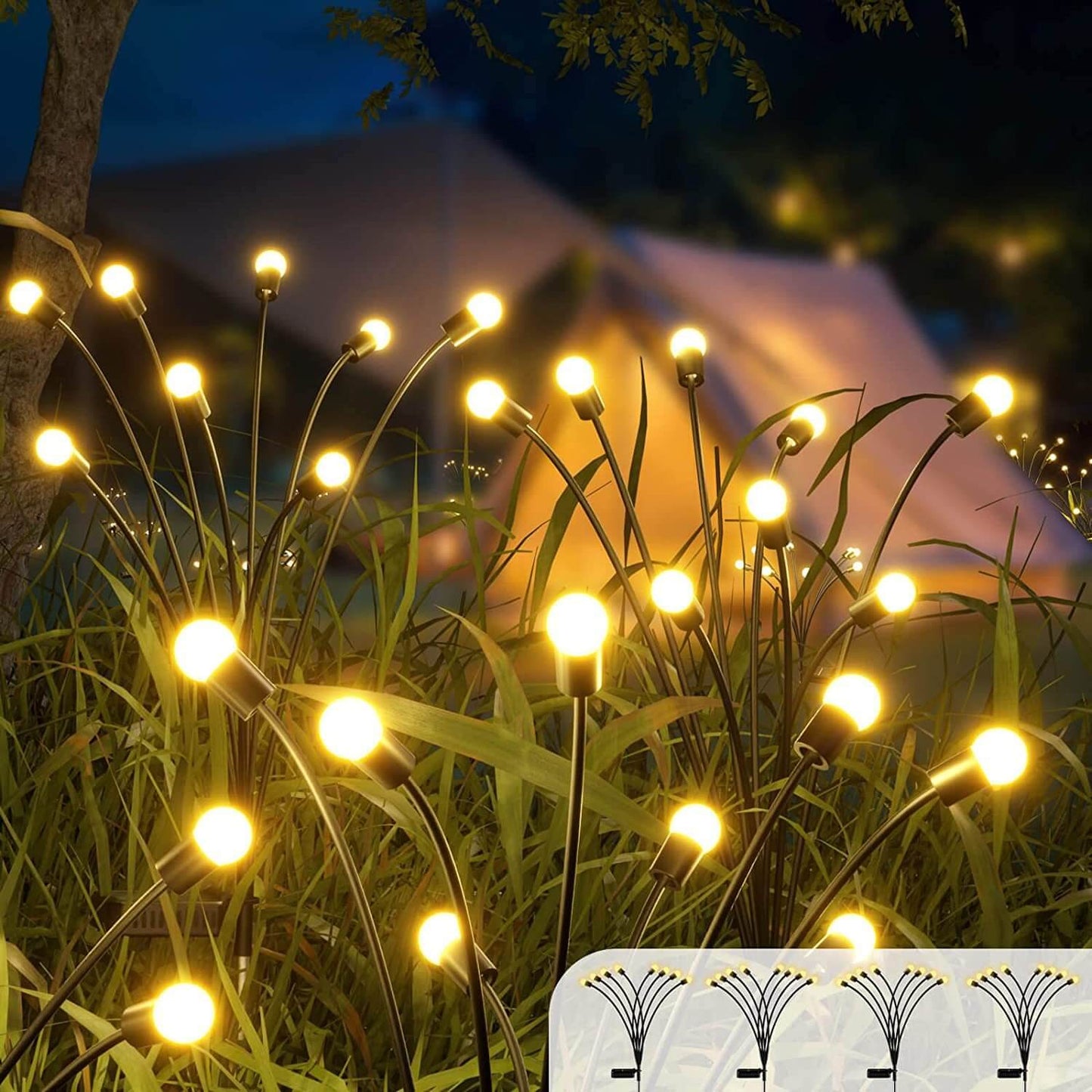 Garduru Firefly Solar LED Außenleuchte | Wasserdichte Rasenbeleuchtung | Dekorative Solar Lampe