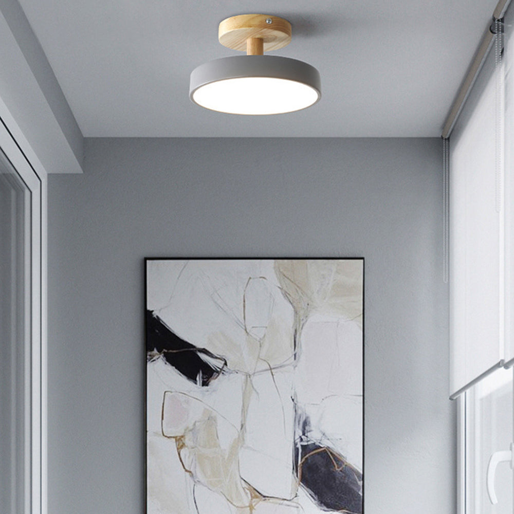 Moderne Holz LED Deckenleuchte