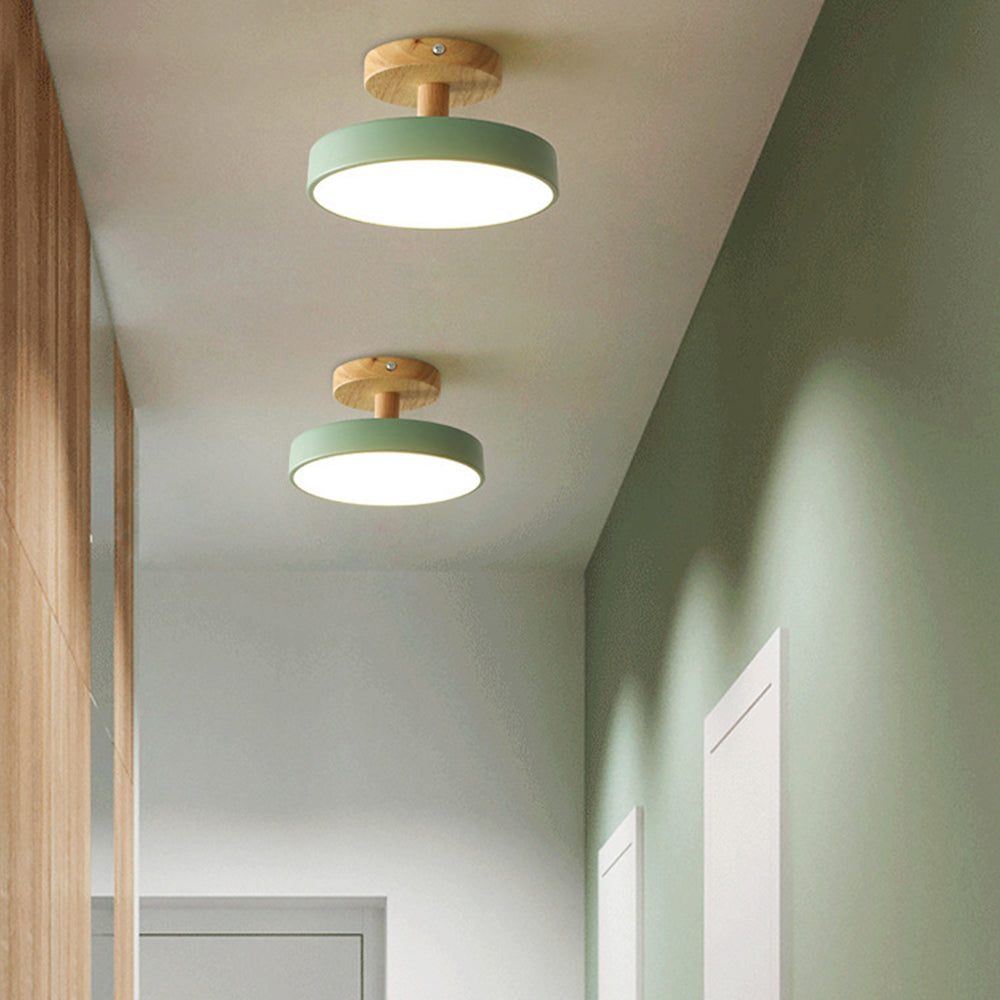 Moderne Holz LED Deckenleuchte