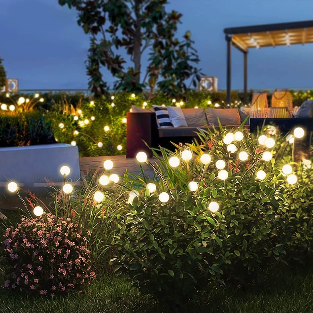 Garduru Firefly Solar LED Außenleuchte | Wasserdichte Rasenbeleuchtung | Dekorative Solar Lampe