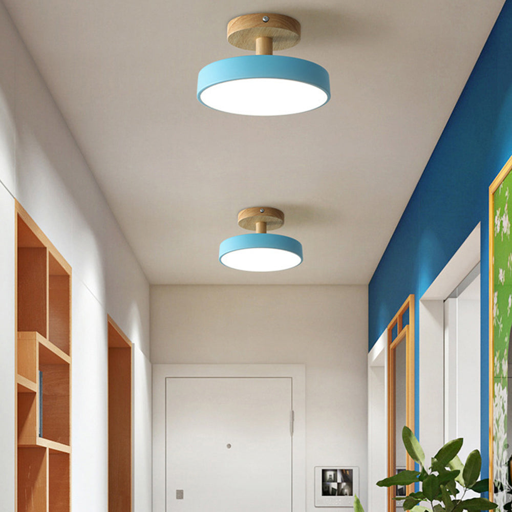 Moderne Holz LED Deckenleuchte