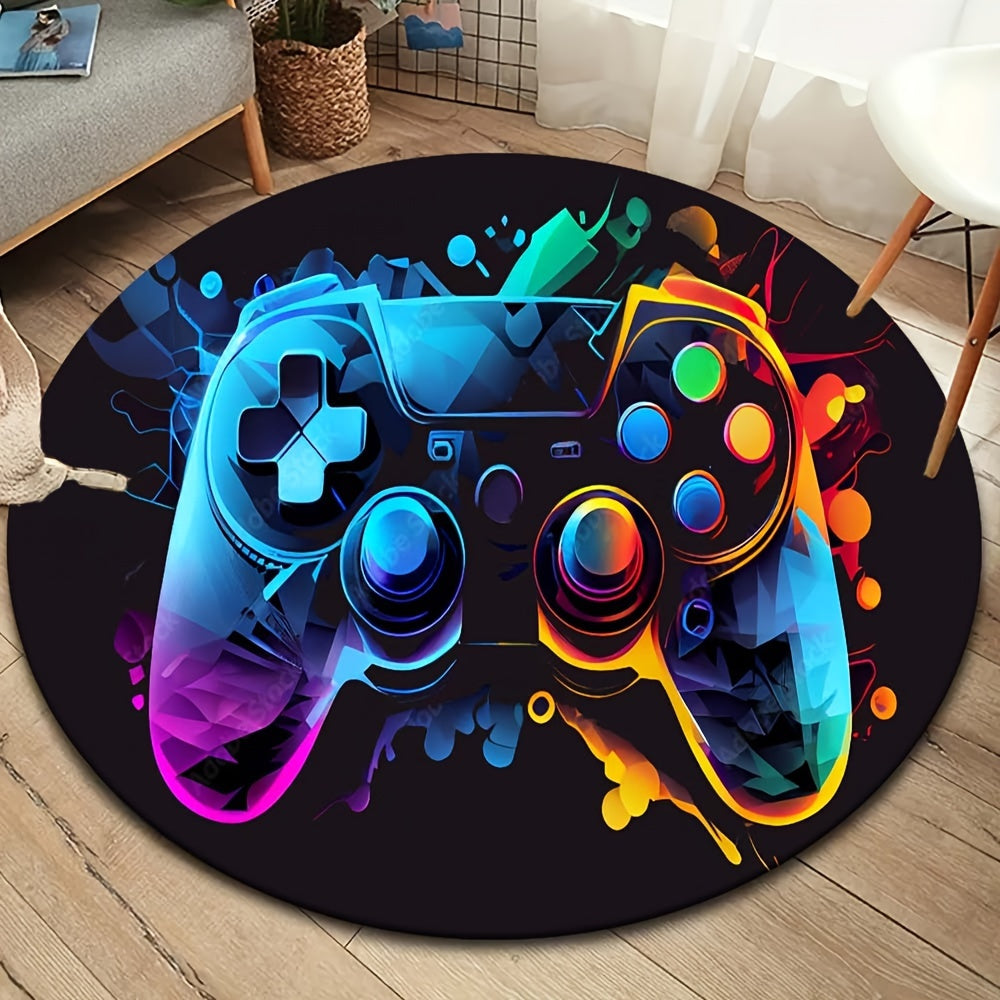 Gamepad Teppich - Stylisches Runddesign für Gamingräume und Büros