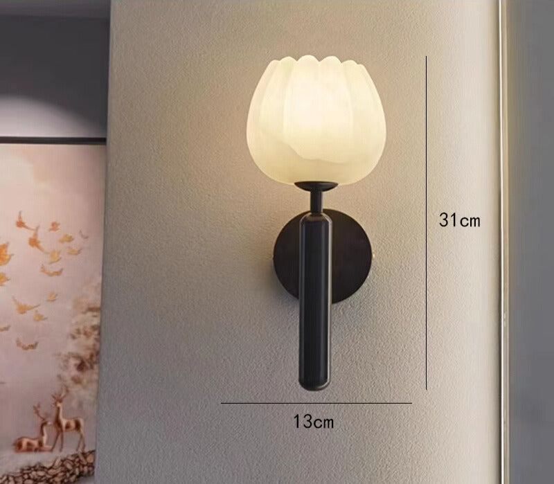 Wandleuchte Marble Rose - Elegantes Design aus Marmor und Kupfer mit LED