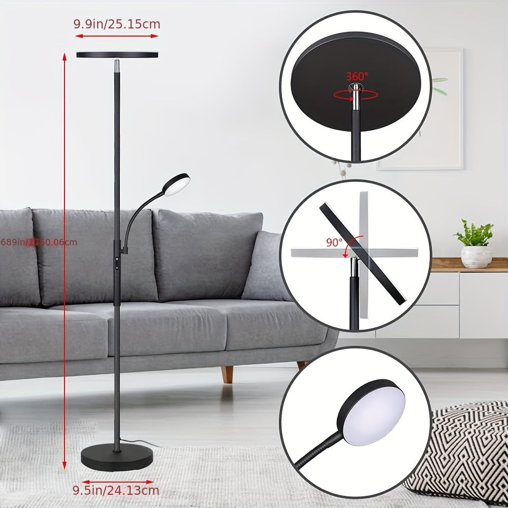 Moderne LED Stehlampe mit einstellbaren Farben & Fernbedienung - 27W helles Licht für das Wohnzimmer