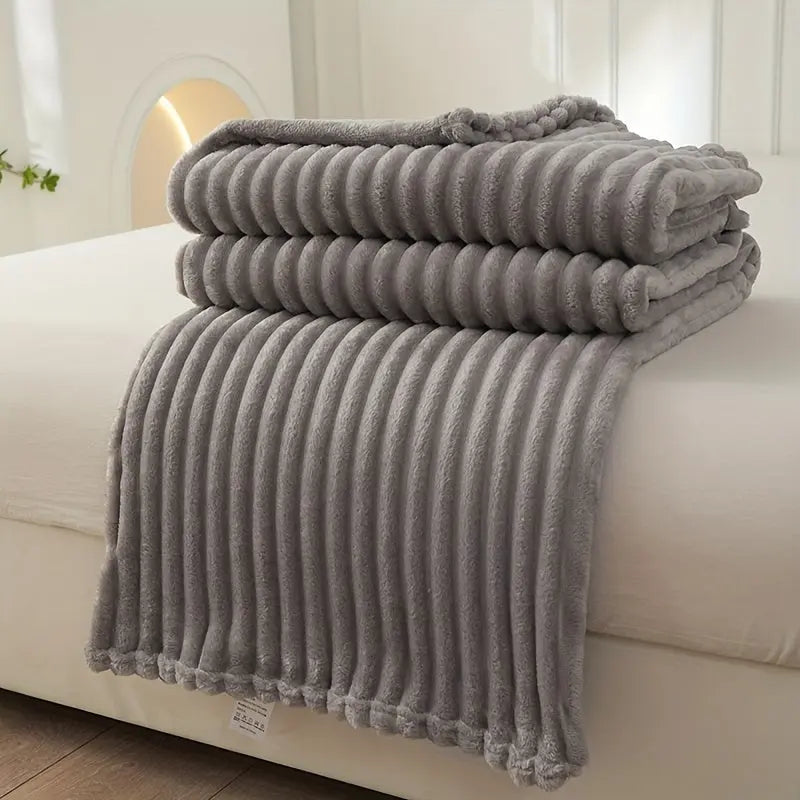 Garduru - Weiche Gerippte Kuscheldecke aus Flanell für stilvolles Wohnambiente