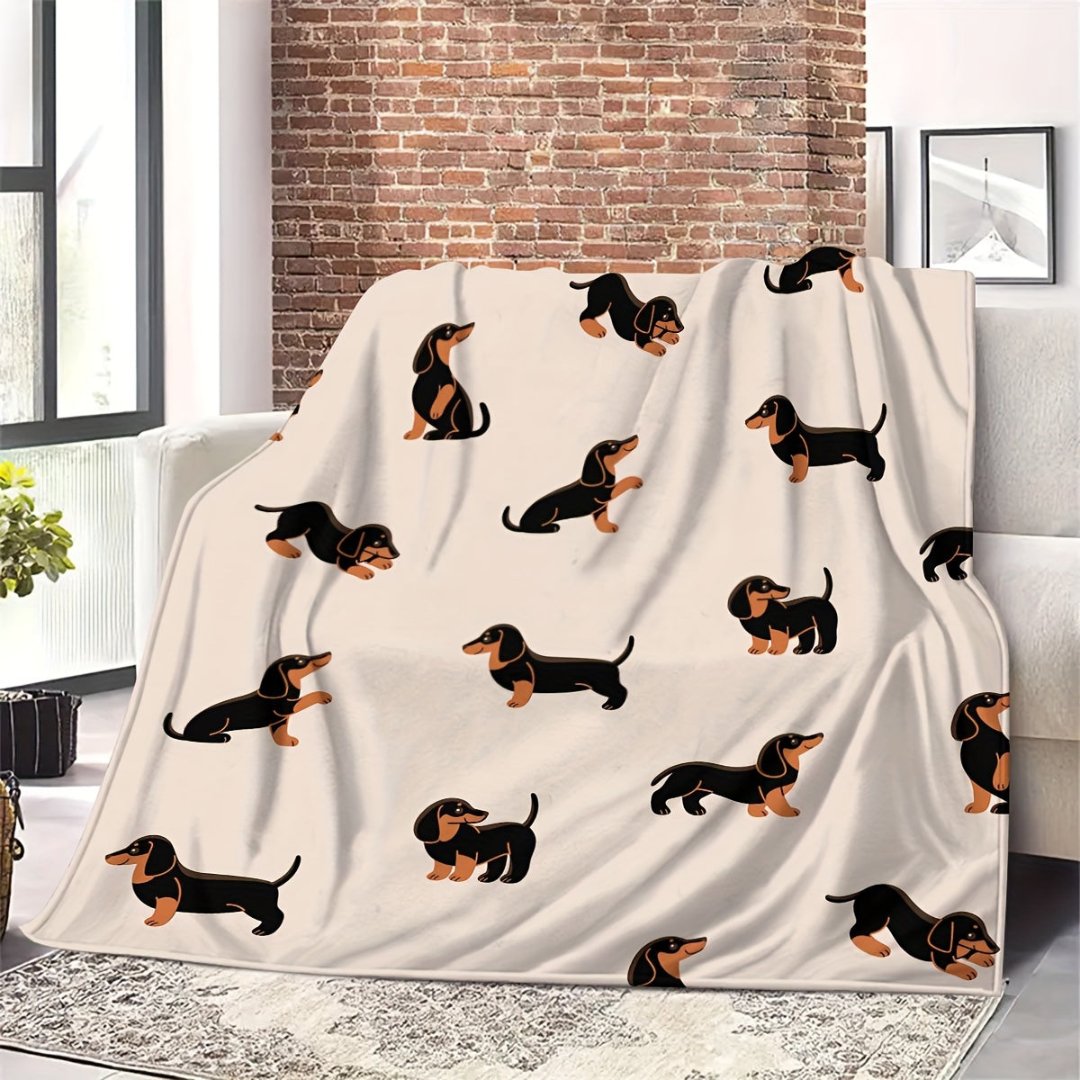 Flanell Hundeliebhaber Decke - Weicher, Bequemer Kuschelwurf für Zuhause & Büro