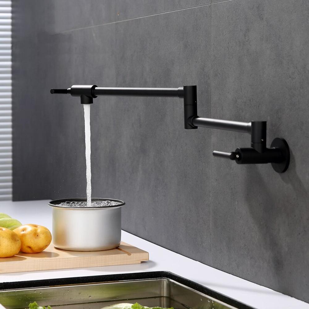 Moderner Edelstahl Wandeinbauhahn für Töpfe