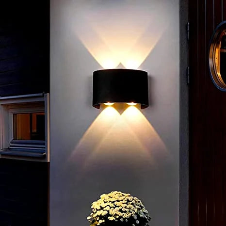 Royelux LED Pentagram Wandlampe - Stilvolle wasserdichte Lampe für Innen- und Außenbereich