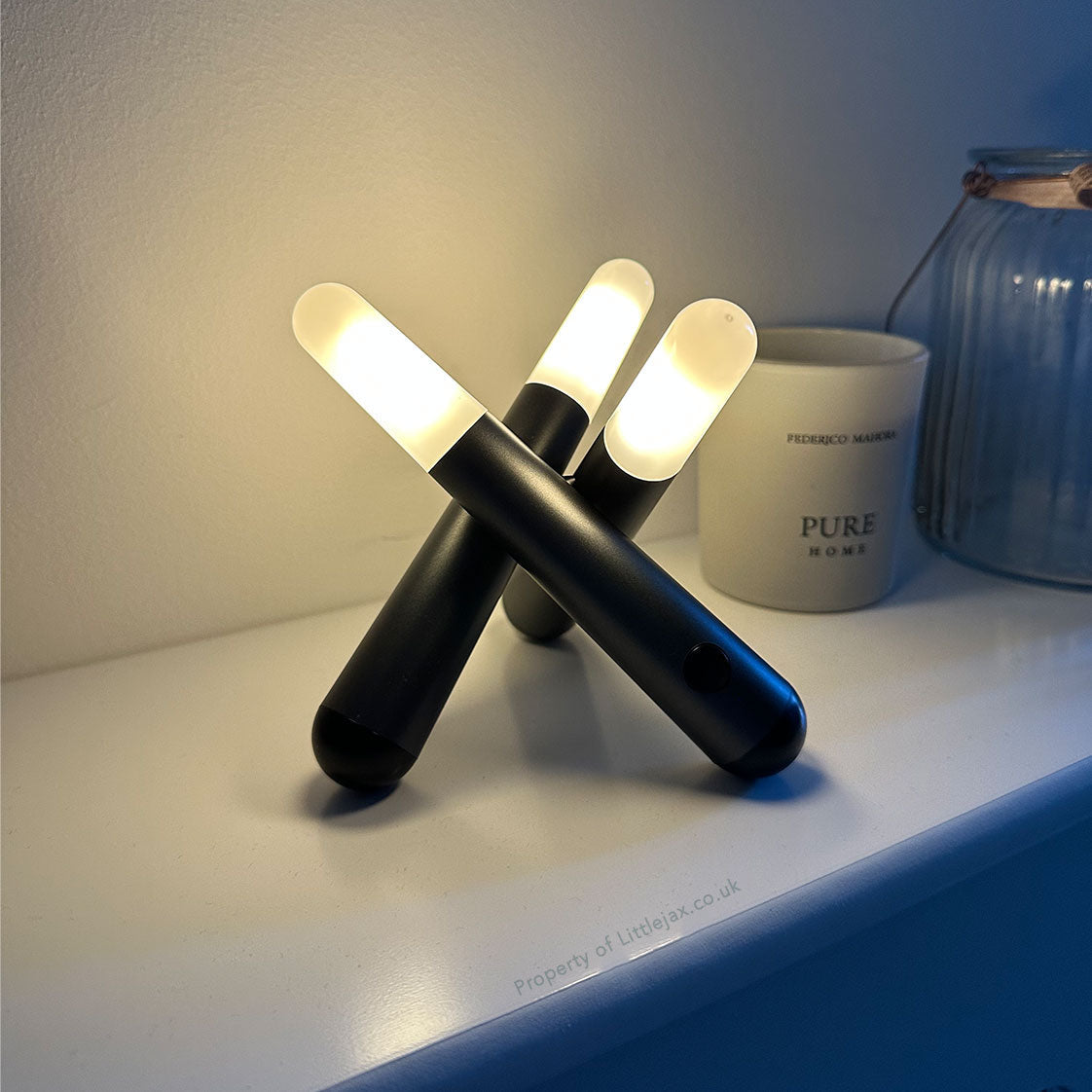Moderne Trio Wiederaufladbare Tischlampe – Einstellbare Helligkeit & Tragbares Design
