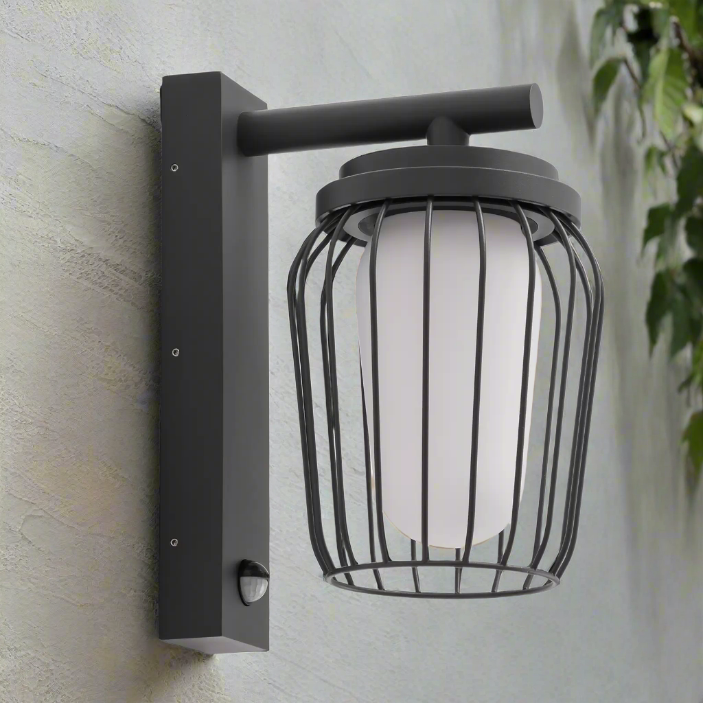 Aluminium Bewegungsmelder Außenlampe für Haus und Garten Sicherheit
