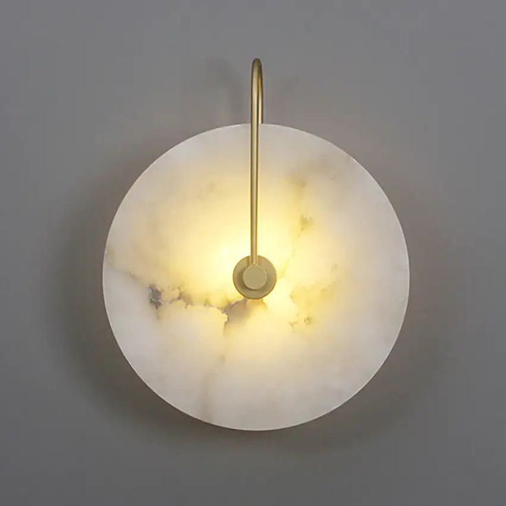 Royaleva Nordic Minimalistische Marmor Wandlampe - Moderne Runde LED Beleuchtung