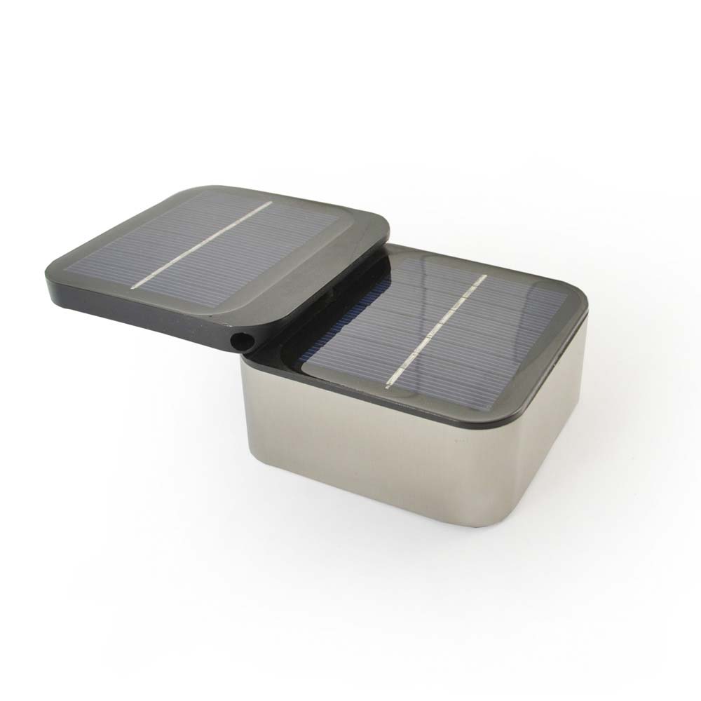 Wandleuchte Edelstahl Solar Außenlampe