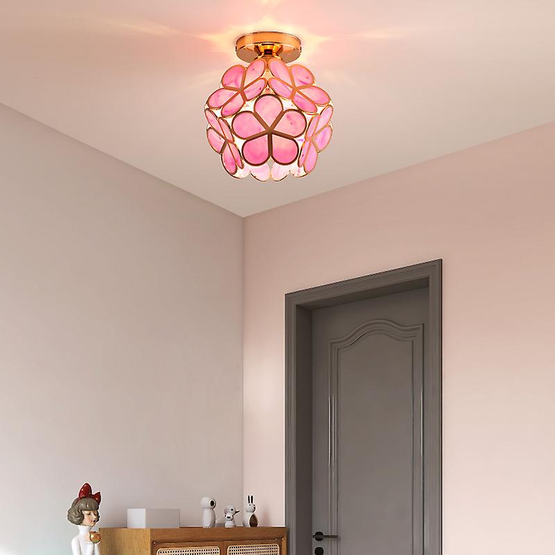 Glas-Deckenleuchte im Blumenstil - Elegante Lampe für den Eingangsbereich