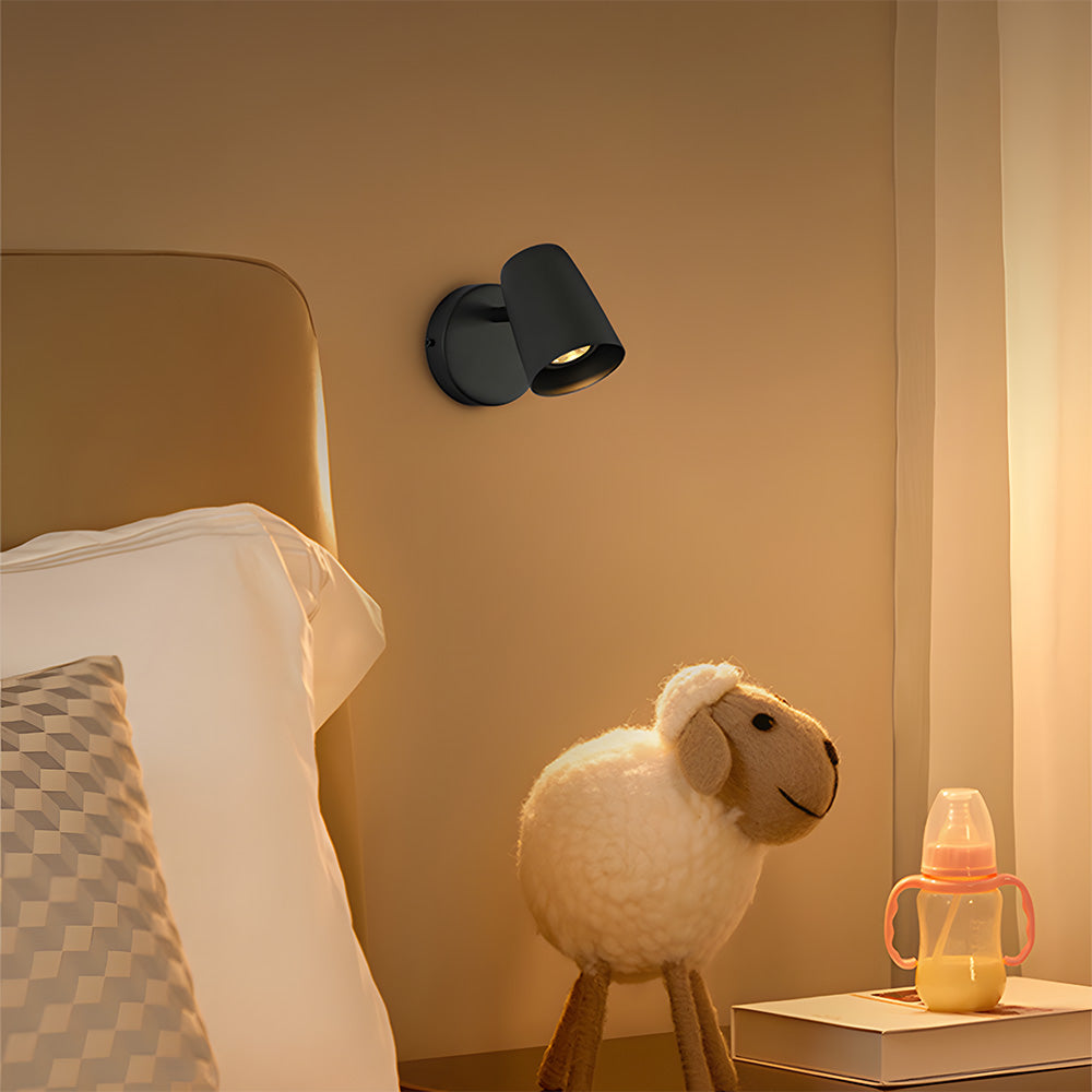 Moderne Minimalistische Eisen Wandlampe – Verstellbare Spotlight Wandleuchte für Schlafzimmer und Wohnzimmer, Langlebiges Design
