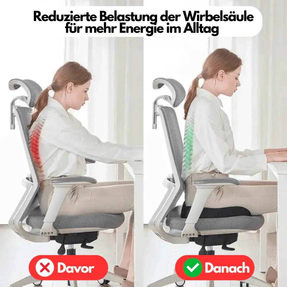 Ergonomisches 4D Komfort Sitzkissen mit Orthopädischer Unterstützung