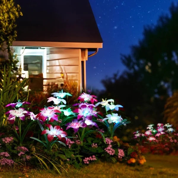 🔥HEISSER VERKAUF 50% RABATT🔥🎄Solarbetriebene blühende Lilienblumen Lichter🎄