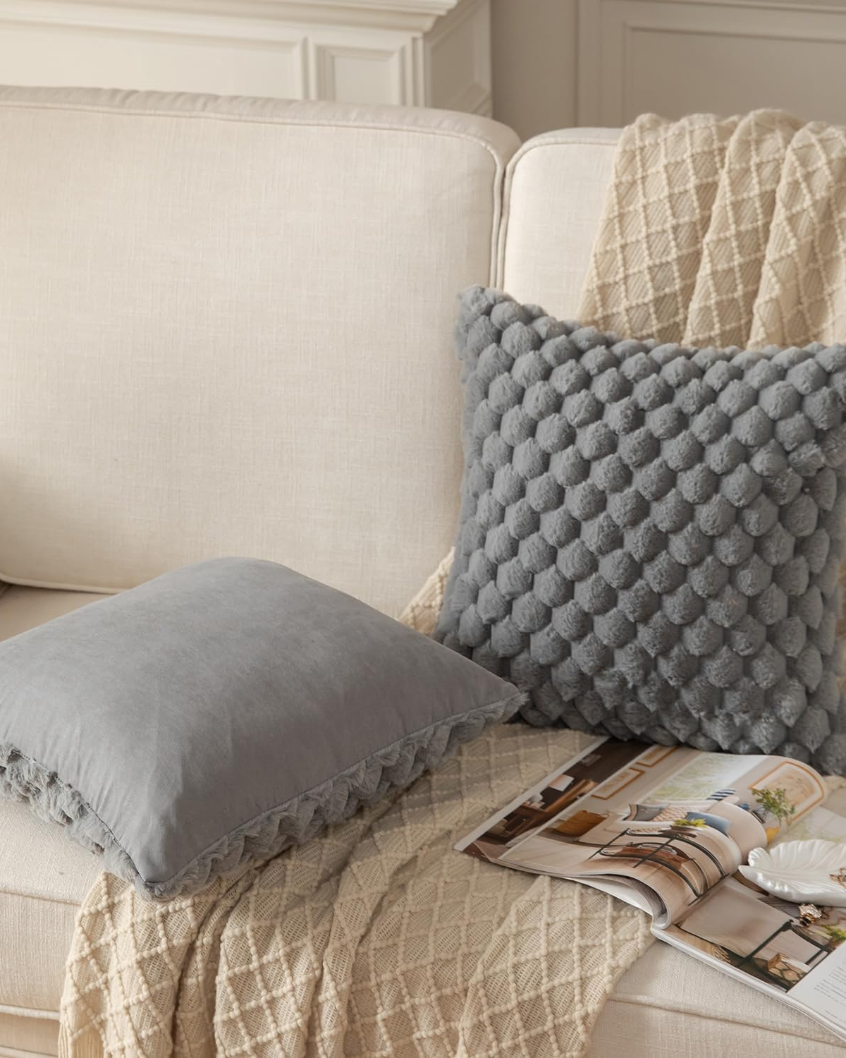 Embrace – Luxuriöses Dekokissen mit üppiger Textur für ein anspruchsvolles Interieur