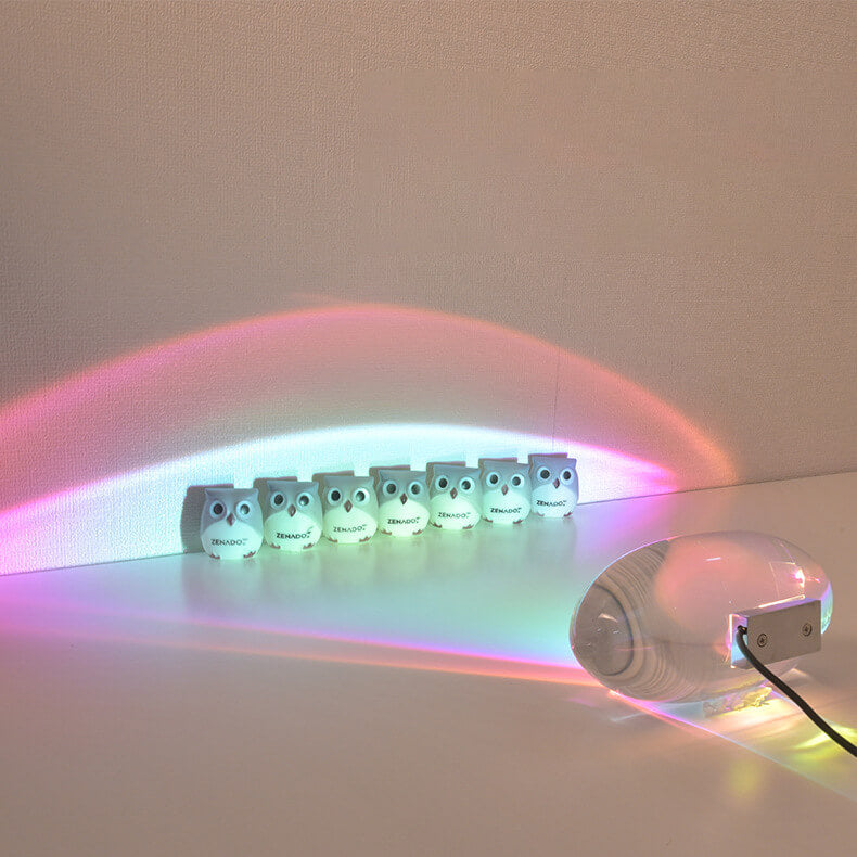 Garduru LED Tischlampe | Kreativer Kristallprojektor | Angel Eye Design | Farbwechsel + Fernbedienung