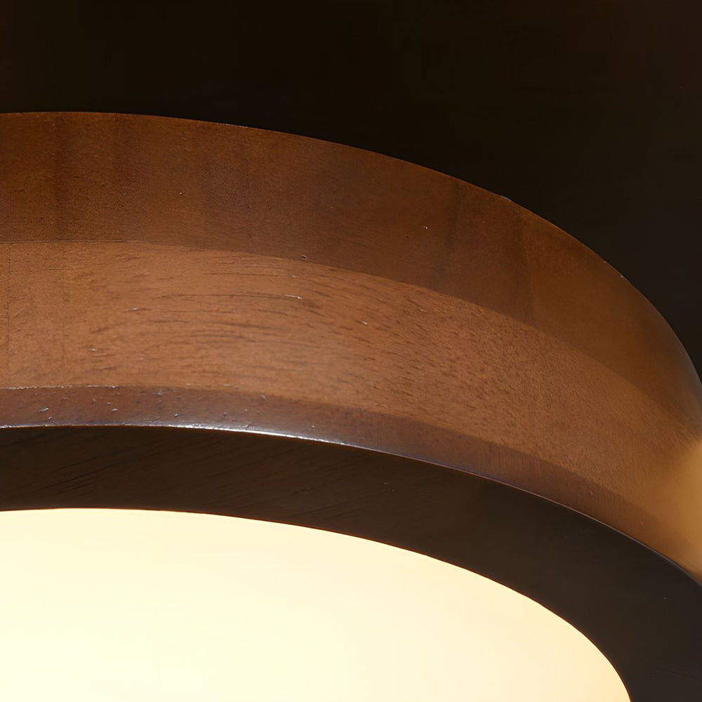 LED-Deckenleuchte mit modernem Holzdesign