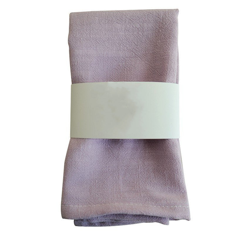 Minimalistische Schlichte Farb Baumwoll-Leinen Servietten - Set von 4