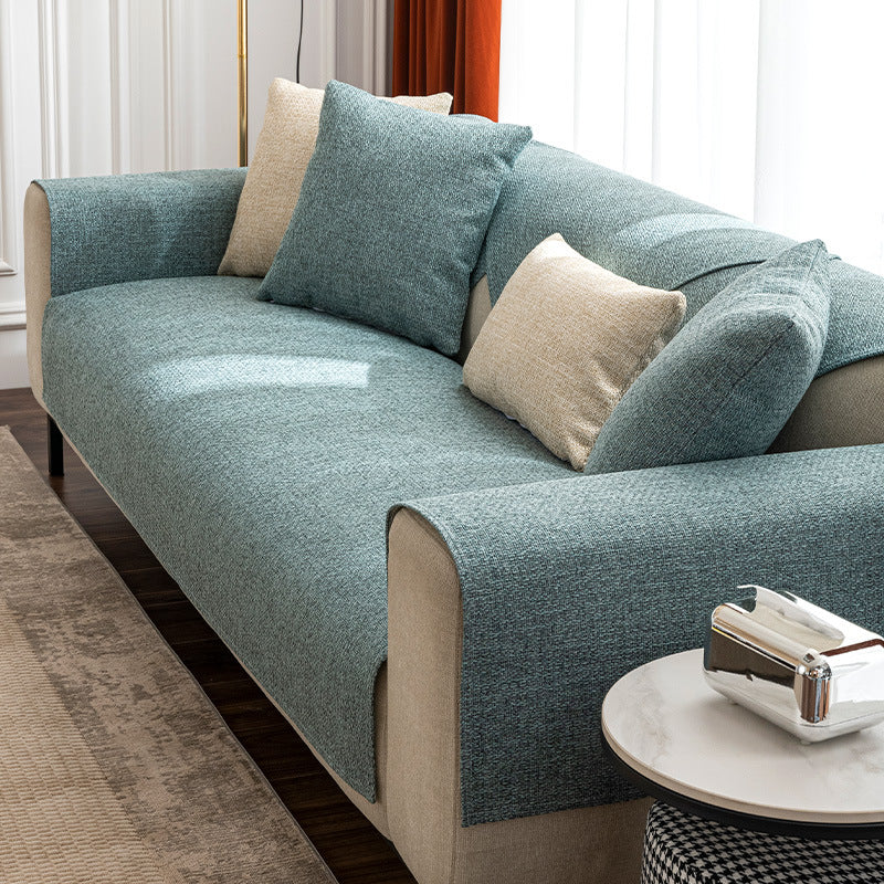 Waschbare Baumwoll-Leinen Rutschfeste Sofa/Couch-Hülle
