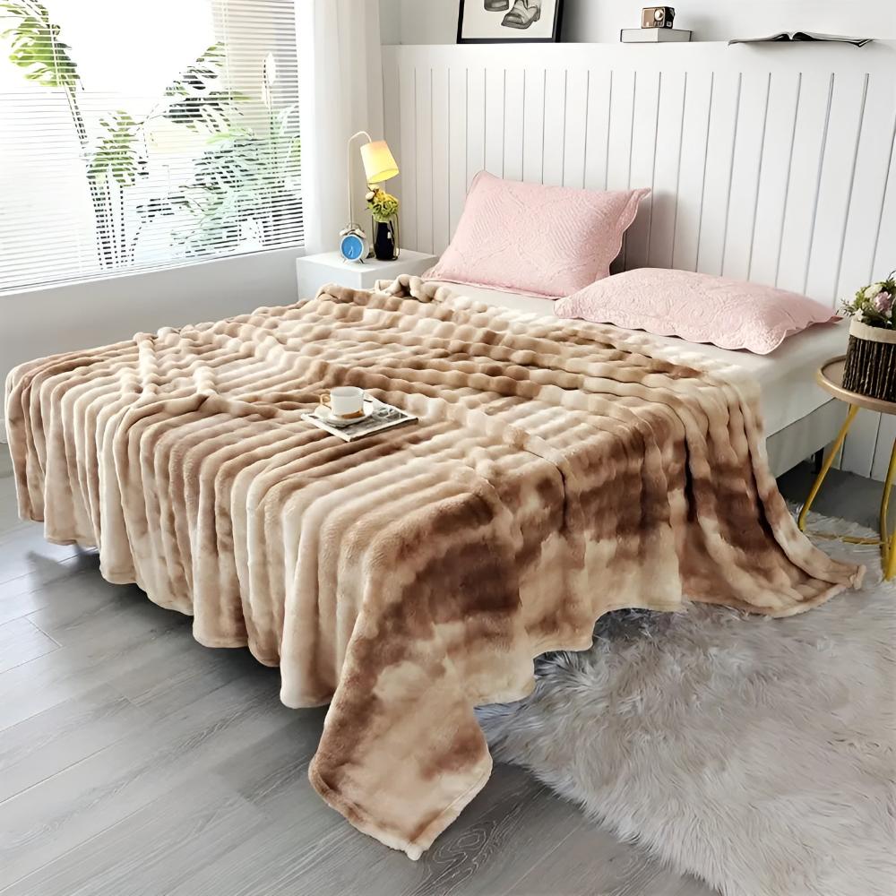 Ripple Tie-Dye Kunstfell Decke